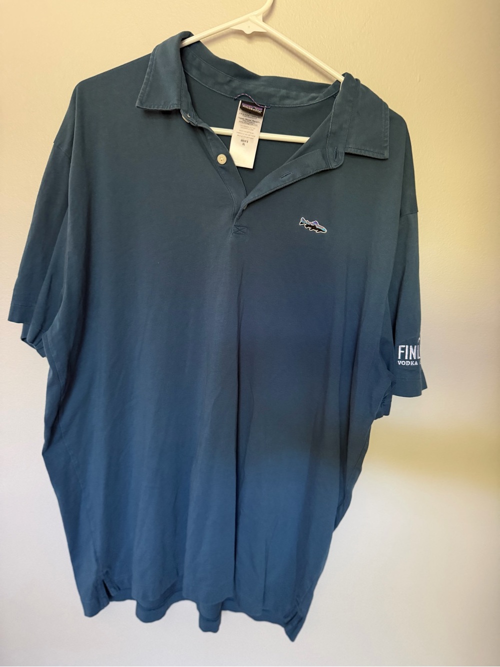 Patagonia Men’s Trout Fitz Roy XL Polo with Finland Vodka Embroidery
